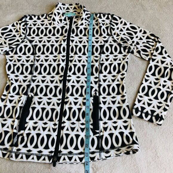 NWOT Anthony’s Resort Wear Interlocking Circles UPF50 Full Zip Long sleeved Jack - Picture 9 of 15